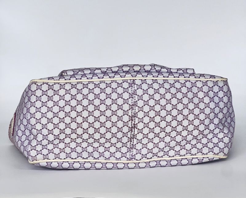 Celine Handbag Macadam Pattern Purple White 33bs140