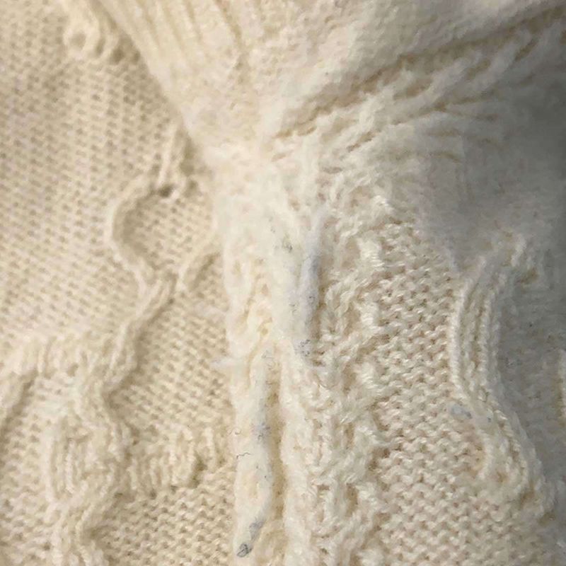 Hermes 22aw Morning Stroll Wool and Cashmere Cable Pullover Knit 2h2666d6 Ivory