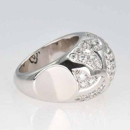 Finished Chanel Ring No 10 Camellia Dome #50 7l1336 750 D 18.2g Jewelry H17479