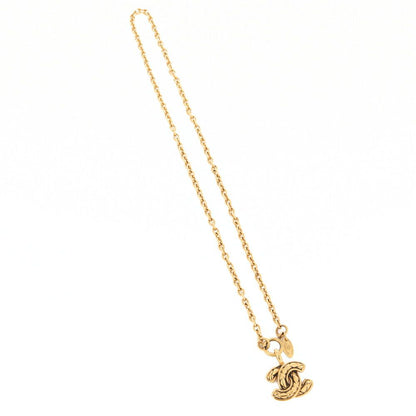 Chanel CC Logo 24K Gold Plate Necklace GP Gold Mini- (gold Plated) Gold Chain