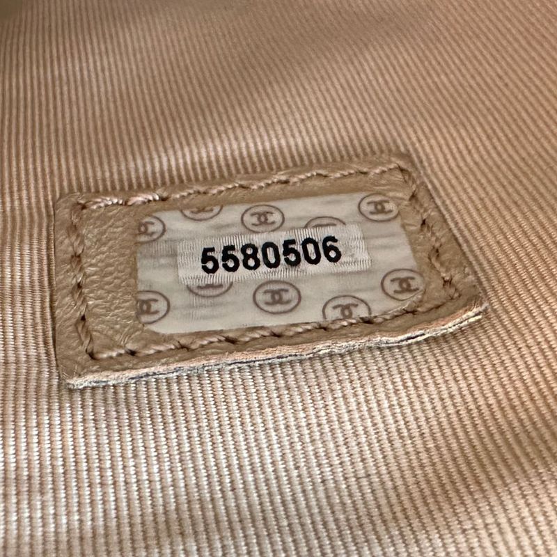 Chanel Logo Leather Women's Shoulder Bag