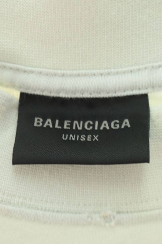 Balenciaga 23SS 739028 Tovn2 Crushed Dust Finish Wappen T-shirt Men 1