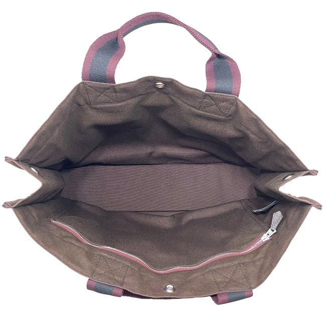 Hermes Tote Bag Fourre Tout Brown Black Bordeaux Excellent Condition