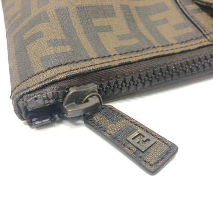 Fendi Tote Bag Zucca Pattern 7va196 PVC Brown