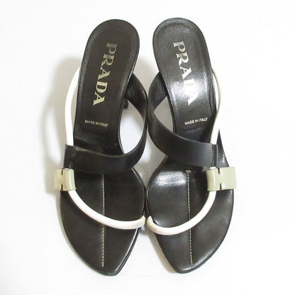 Good Prada Color Scheme Leather Strap Sandals Mules Size 36 Approx 23cm
