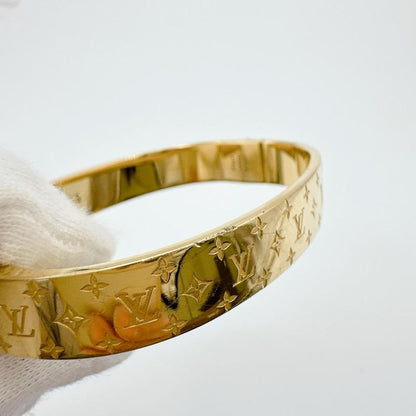 Louis Vuitton M00251 Monogram Cuff Nanogram S Size Bracelet Louis Vuitton Gold