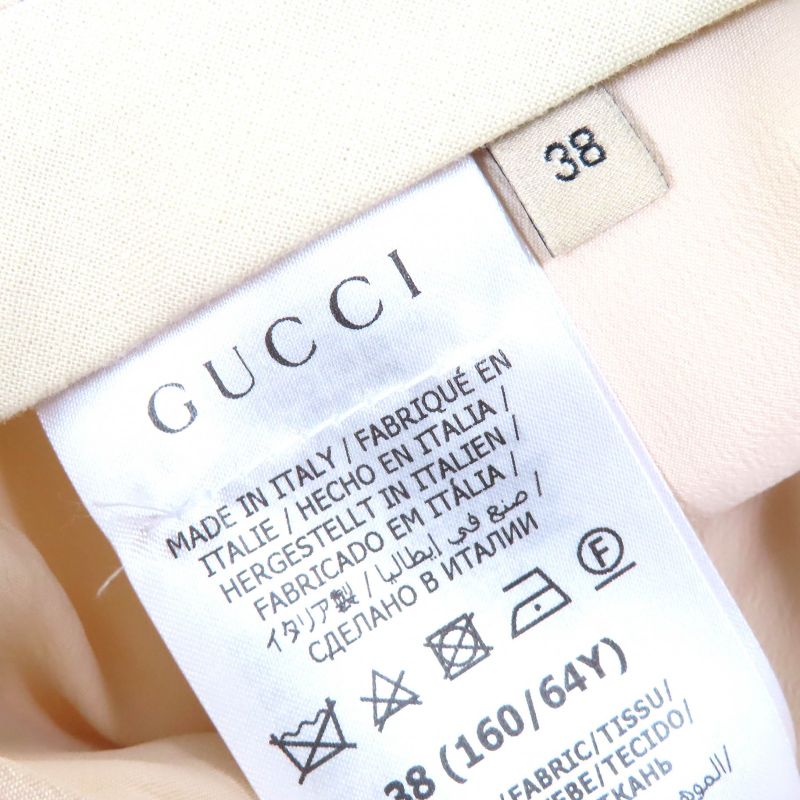 Gucci 22AW 675606 Bermuda Pants Mohair Wool Hem Belt Design Shorts Pink Beige