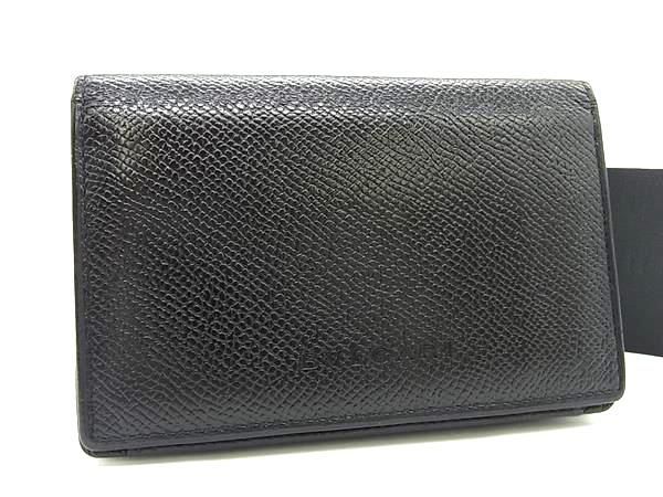 Bvlgari Leather Card Case Card Holder Business Card Holder Men's Black