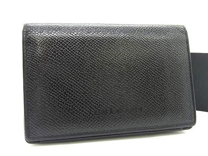 Bvlgari Leather Card Case Card Holder Business Card Holder Men's Black