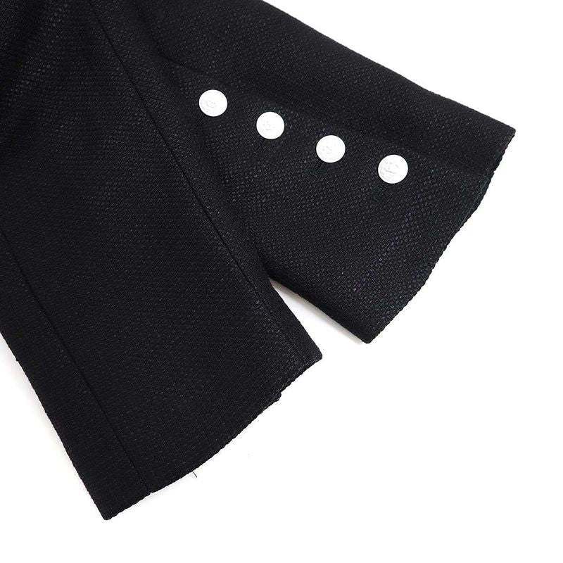 Chanel Coco Mark Button Tweed 4b Tailored Jacket P31043v16334 Black 42