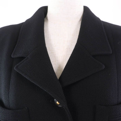 CHANEL Vintage 95A P05422v03075 100% Wool Rare Large Size 4 Pockets Coco Button