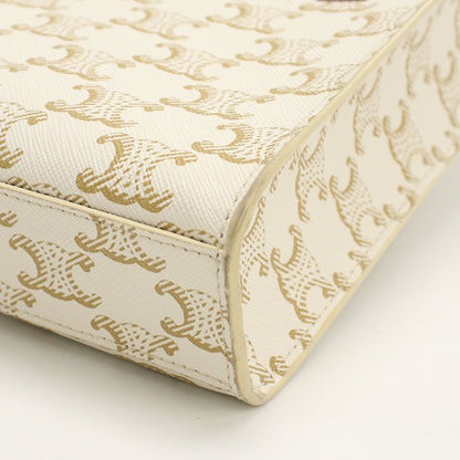 Celine Mini Vertical Cabas Triomphe Canvas 19437 2BZK 01BC Handbag PVC Ladies