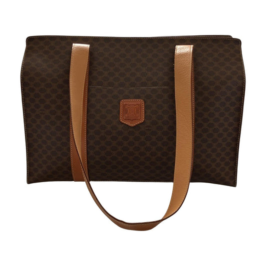 Celine Tote Bag Macadam Pattern Internal Peeling Mc96 Brown