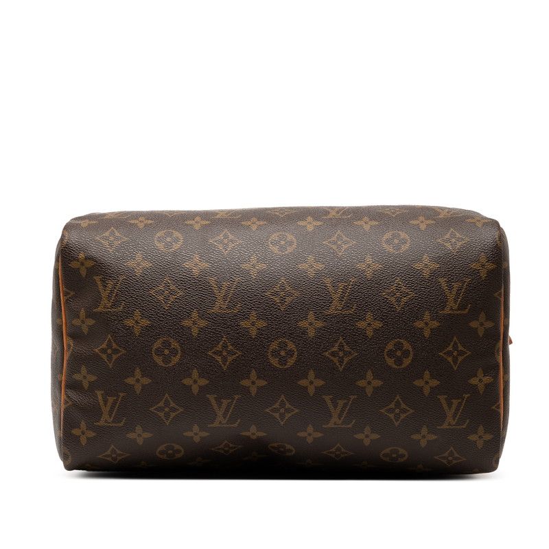 Louis Vuitton Monogram Speedy 30 M41526 Brown PVC Leather Women Louis Vuitton