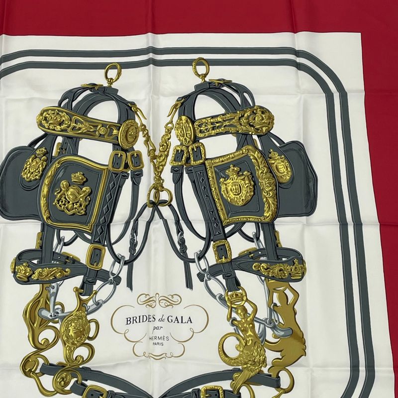 Hermes Scarf Brides DE GALA Brides And Galas Red