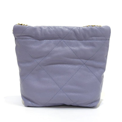Chanel Chnel22 Mini Handbag 2WAY Soft Caviar Skin Purple Gold Hardware