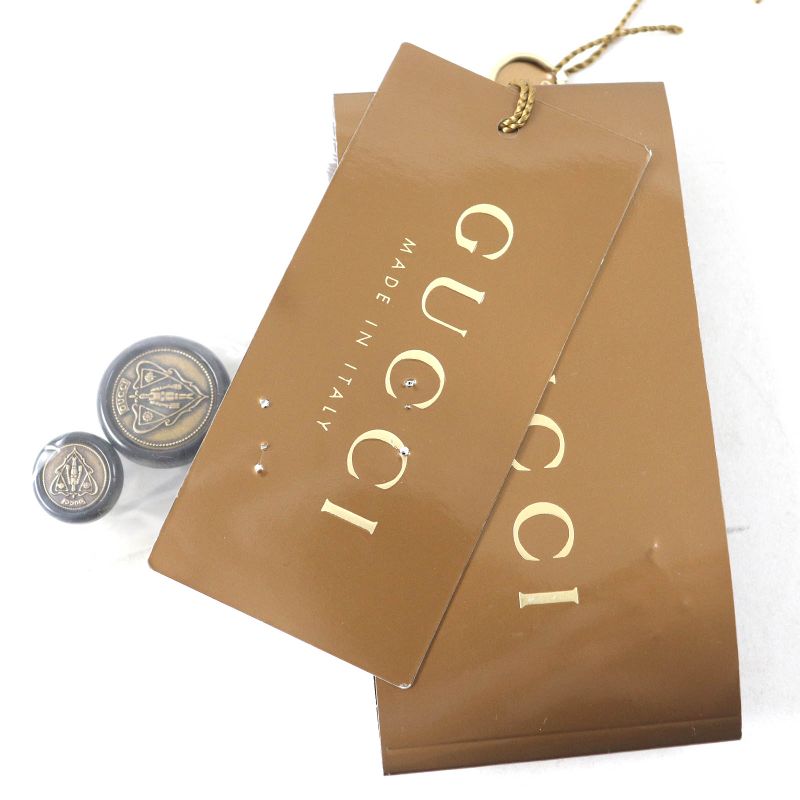 Gucci Wool Cles Button Single Tailored Jacket Gray 42 Genuine