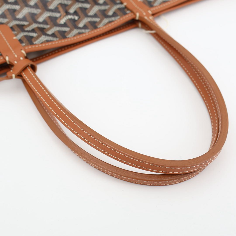 Goyard Saint Louis PM Tote Bag PVC Coated Canvas Brown Ladies