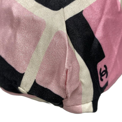 Chanel Tote Bag Matelasse Pink X Black X White Gold Hardware / Chain Shoulder /