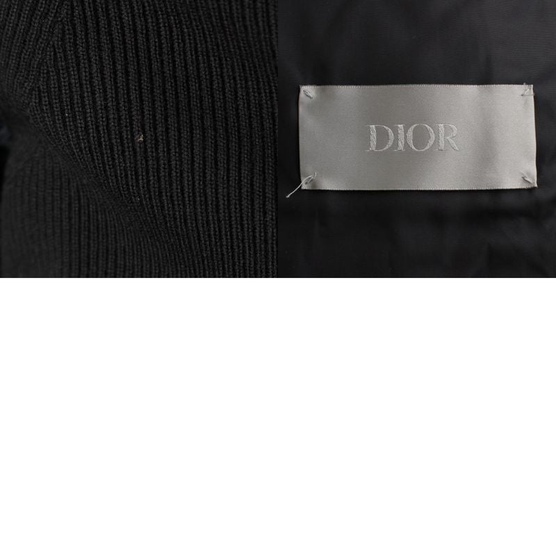 Dior Oblique Knit Cut Cotton Jacket Blouson Outerwear 213m435at373 Black M