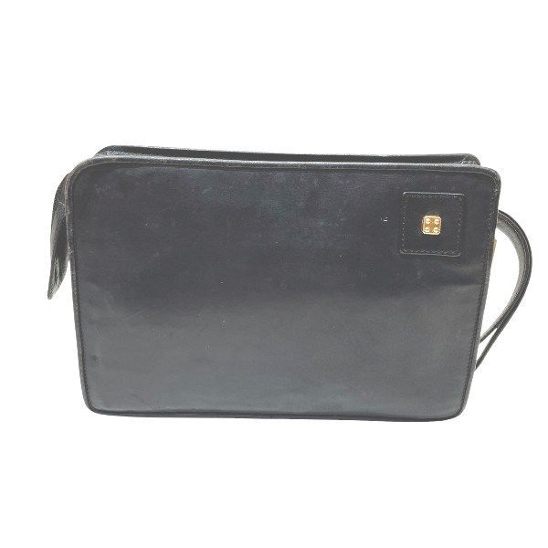 Loewe Black Leather Bag Clutch Bag Second Bag Men's