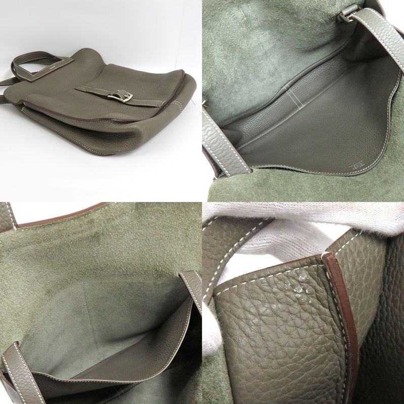 Hermes Alzan 31 Taurillon Clemence Etain Silva-hardware R 2014 Gray