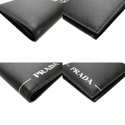 Prada Card Case 2mo004 Leather Black Nero Simple Logo Men Prada
