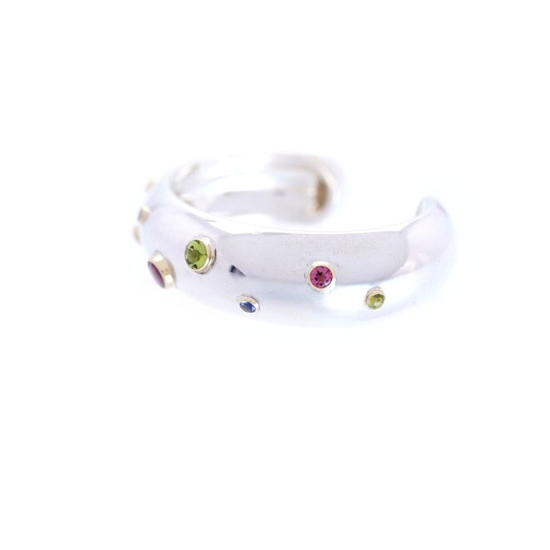 Tiffany & Co Dots Bangle Silver 925/18k Yellow Gold/colored Stone Silver