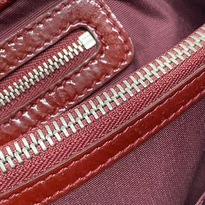 Dior/christian Dior Tote Bag Canage Stitch Red Chain Shoulder Leather