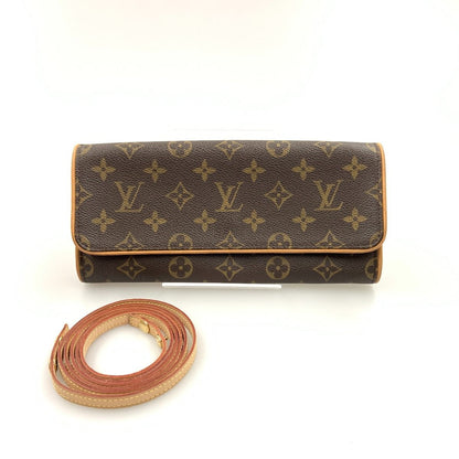 Louis Vuitton Monogram Pochette Twin GM Shoulder Bag M51852 Brown