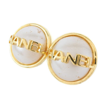 Chanel Gold Plated And Faux Pearl Ladies 22.6g Earrings