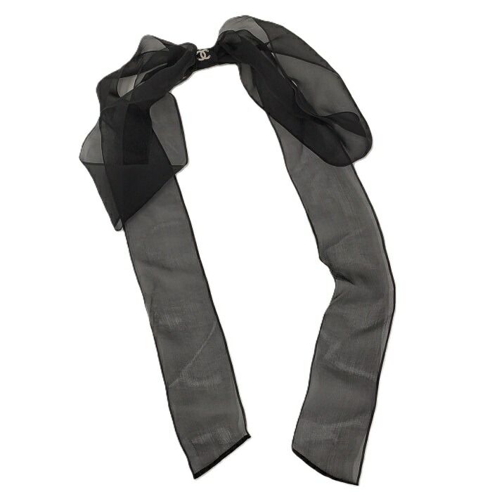 Chanel Barrette Ribbon Black 25S