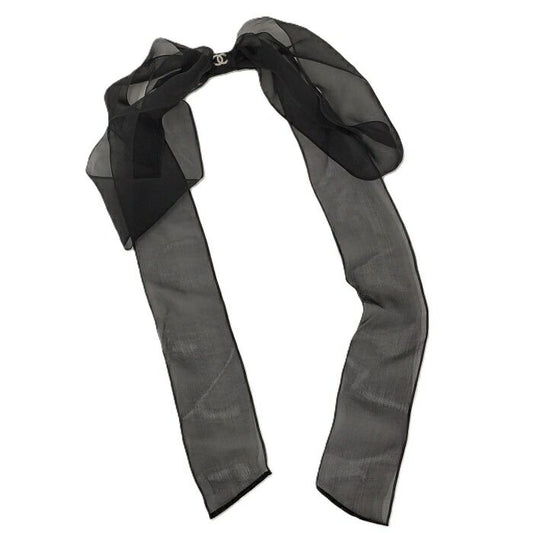 Chanel Barrette Ribbon Black 25S