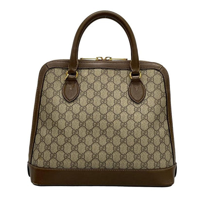 Gucci Handbag Horsebit 1955 Medium Top Handle Bag 620850 Dark Brown Beige And