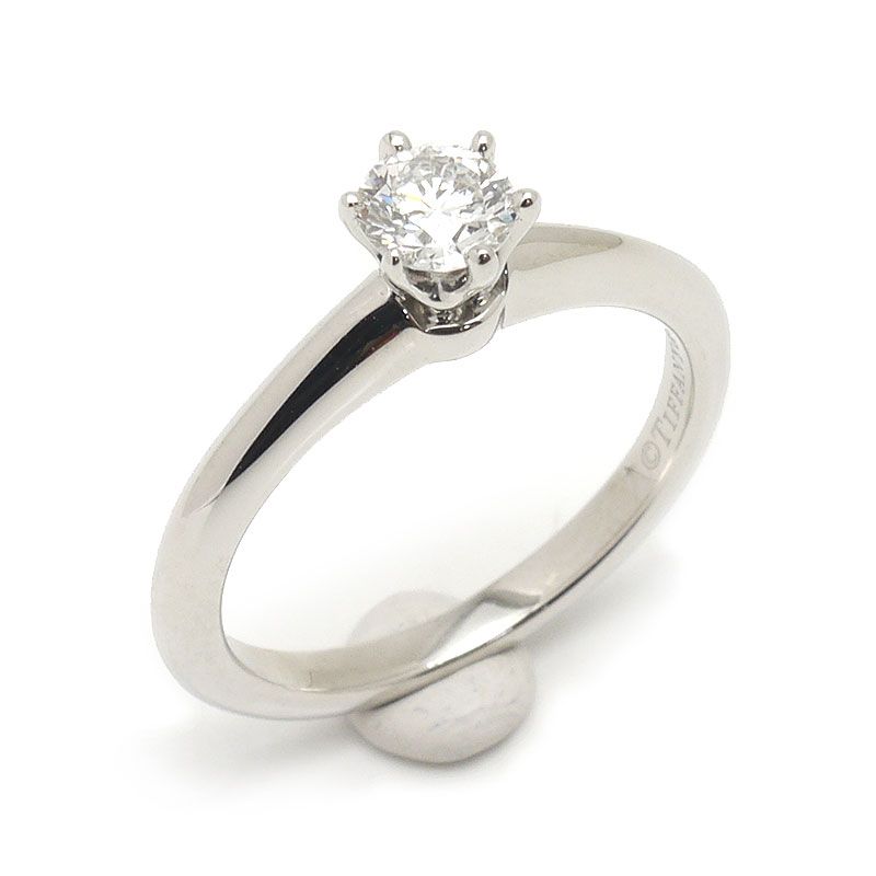 Tiffany & Co Set Diamond Ring Approx 9 Pt950 D0.35ct