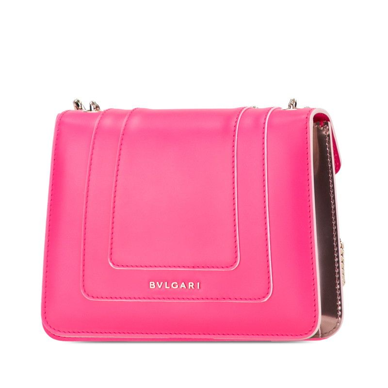 Bulgari Serpenti Forever Chain Shoulder Bag Pink Leather Women Bvlgari