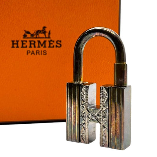 Hermes H Motif Padlock Cadena Charm H Motif Padlock Cadena Charm Silver with