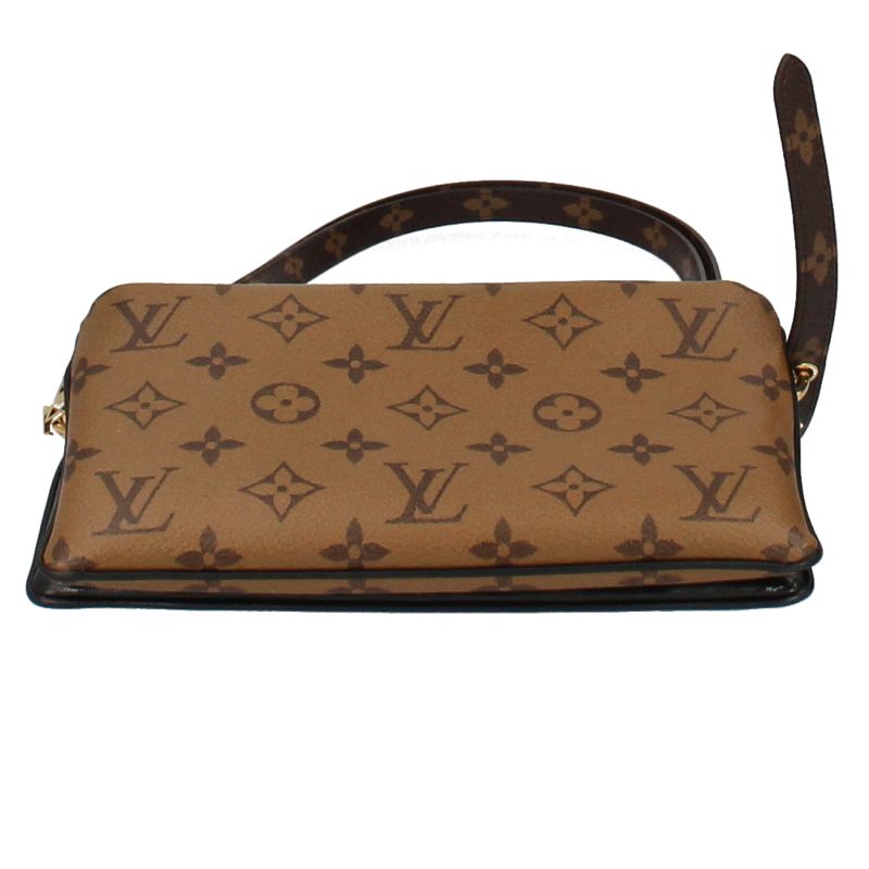 Louis Vuitton Pochette Lv3 M45412 Monogram Women's Shoulder Bag Brown Excellent