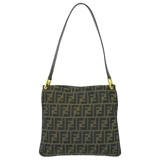 Authentic Fendi Zucca Shoulder Bag Canvas Brown Zucca Bag Pre-owned [follow-up