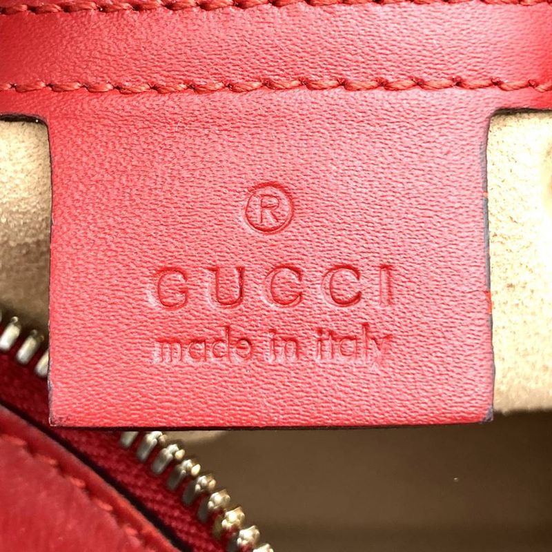 Gucci 414930 Shoulder Bag Handbag 2way Hobo Guccissima Leather Red Women