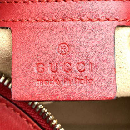 Gucci 414930 Shoulder Bag Handbag 2way Hobo Guccissima Leather Red Women