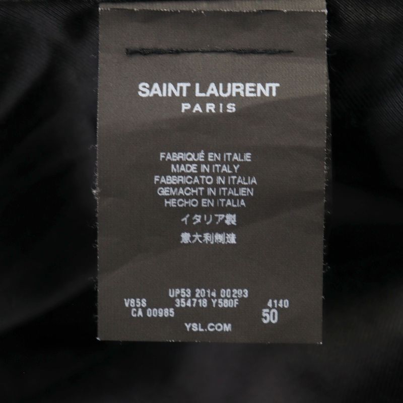 Saint Laurent Paris 14AW 354728 Wool Eddy Period Leather Switching Stajan Teddy