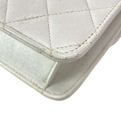 Chanel Shoulder Bag Matelasse /double Coco White 2way/gold Hardware /chain