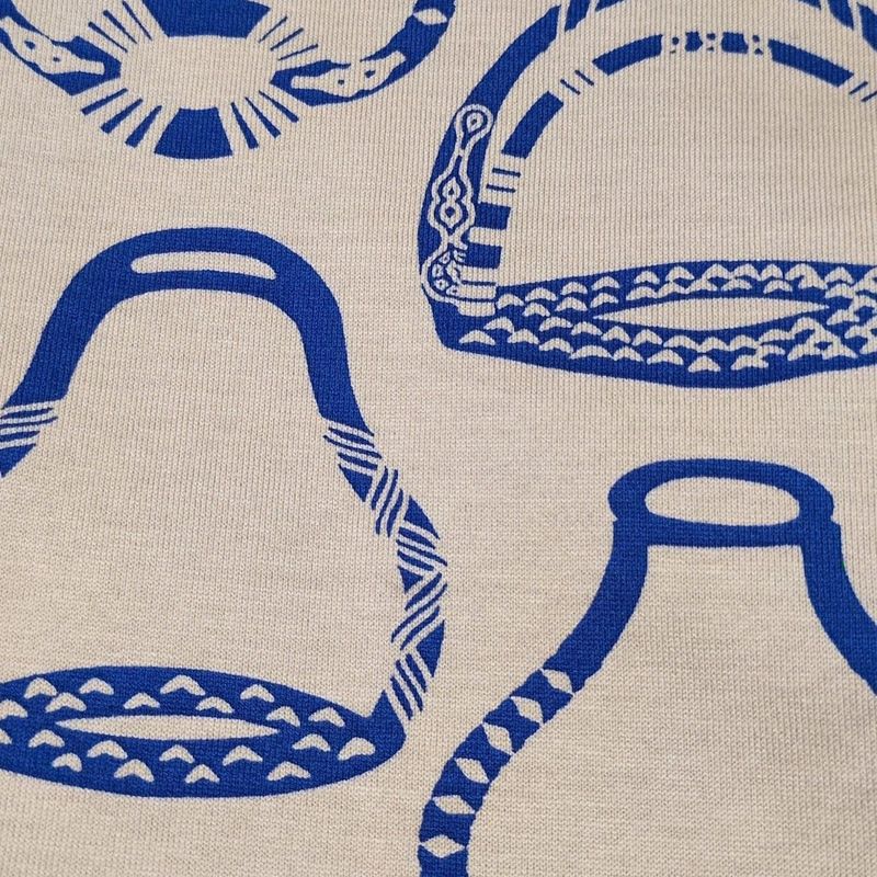 Hermes Short Sleeved T-shirt Size 36 S Women - 3e4622dm Beige And Navy