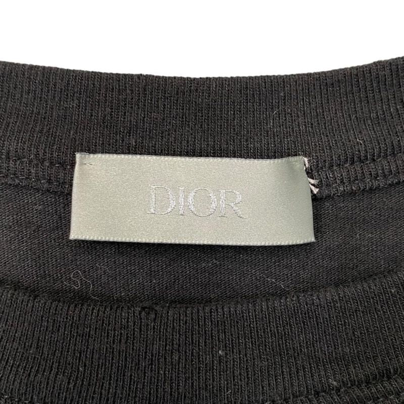 Christian Dior X Erl Collaboration T-Shirt 313j647a0817 Cotton Black Silver