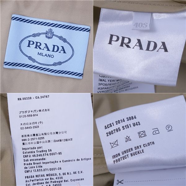 Prada Coat Belted Stainless Steel Collar Coat Balmacánco