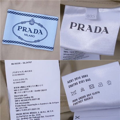 Prada Coat Belted Stainless Steel Collar Coat Balmacánco