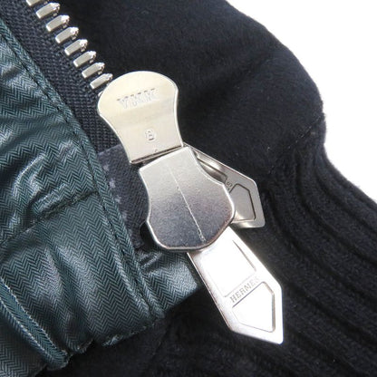 Hermes 2022 100% Cashmere Hooded Docking Design Down Jacket Navy 46 Hanger Made