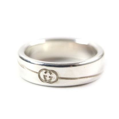  Gucci 774052 Diagonal Interlocking G Current Item Ring / Ring Ag925 Silver 17
