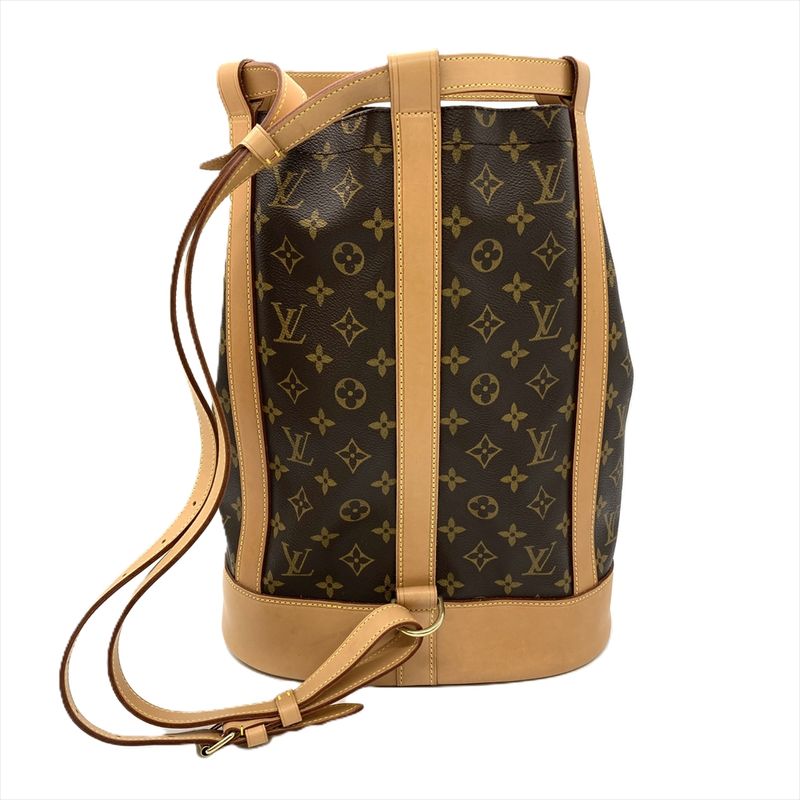 Louis Vuitton Randonnee PM Shoulder Bag M42243 Brown Gold Hardware Ar0032 Women